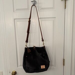 Chic Black and Brown Shoulder Bag